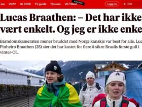 Imprensa da Noruega repercute ouro de Lucas Braathen pelo Brasil e lamenta perda do atleta após mudança de país.